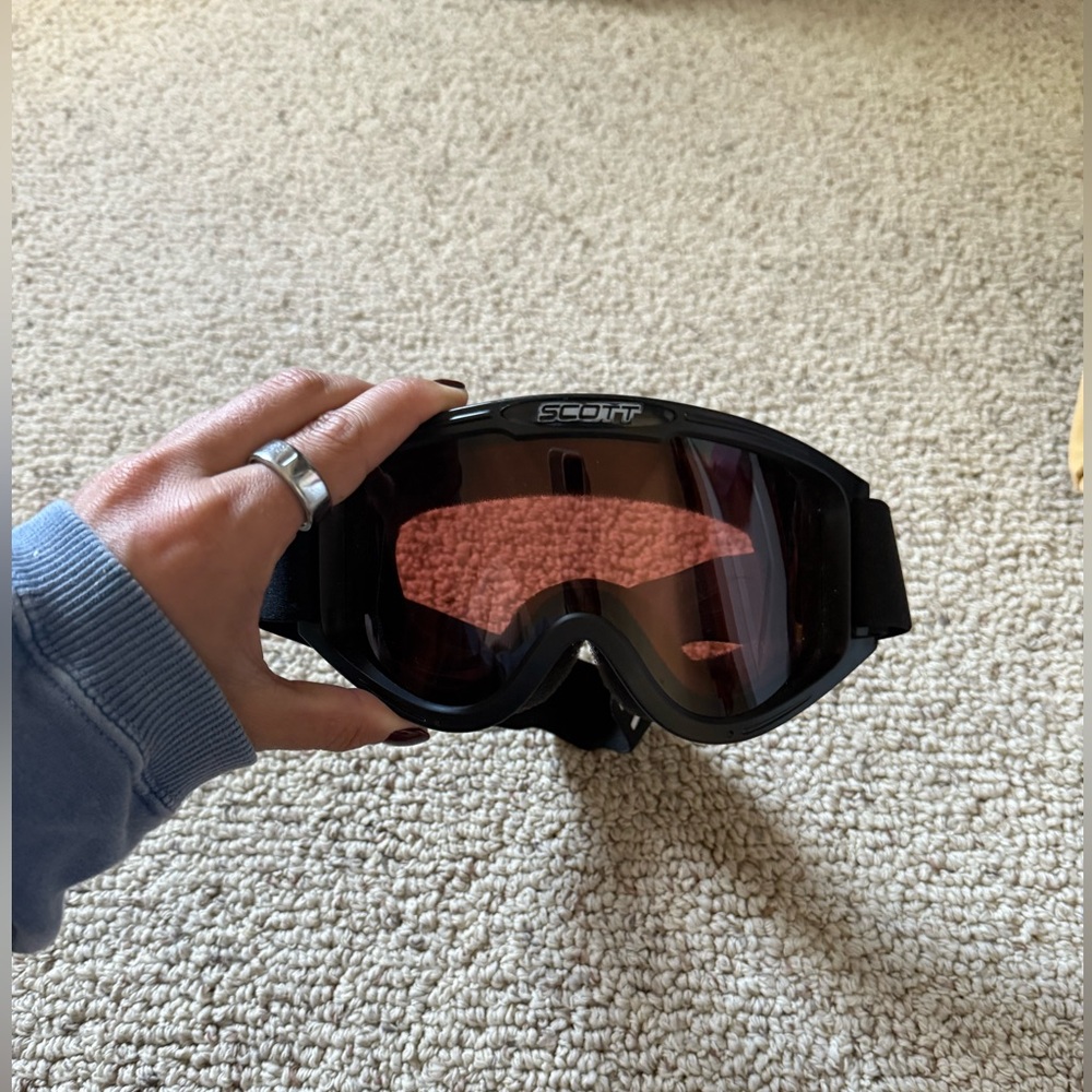 Scott Black Goggles with Red Tint Lens